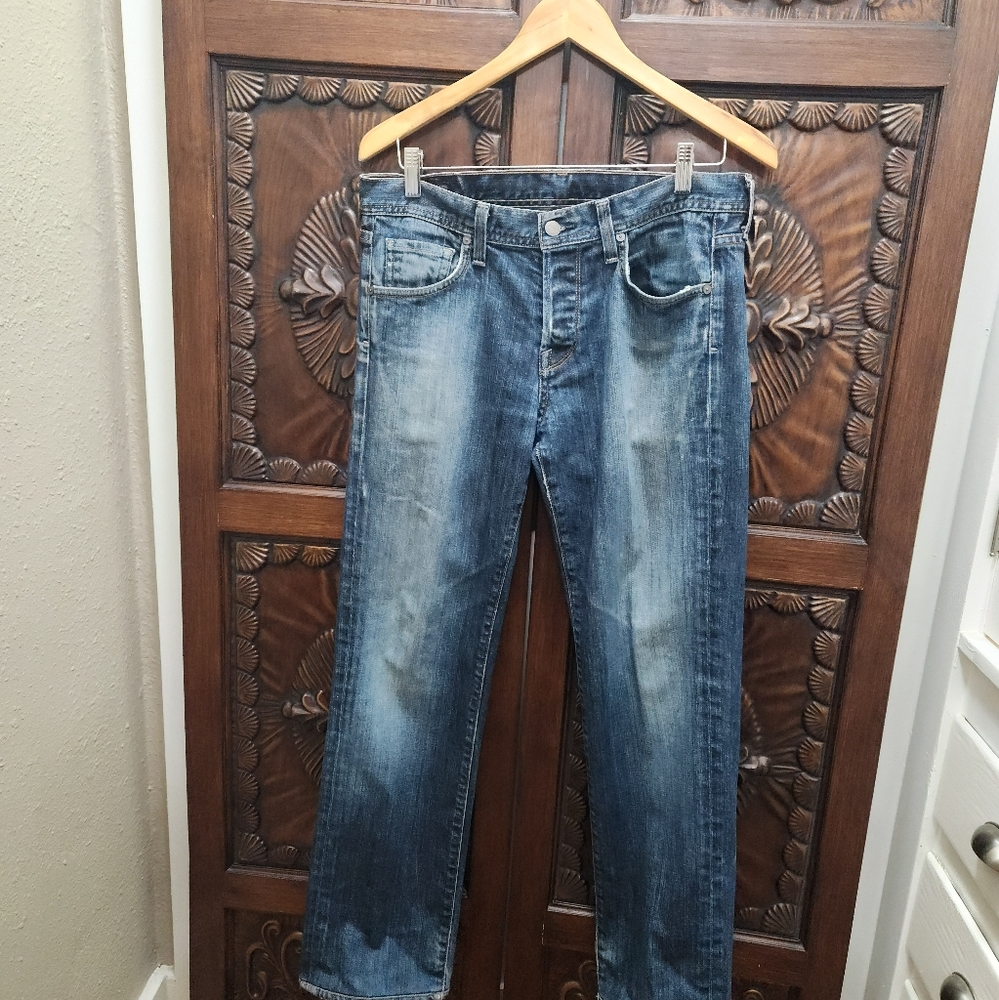 Mens Citizens of Humanity distressed jeans.